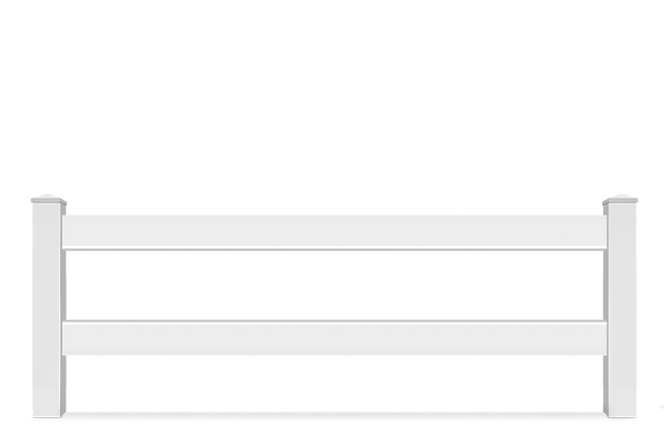2 rail ranch vinyl fence