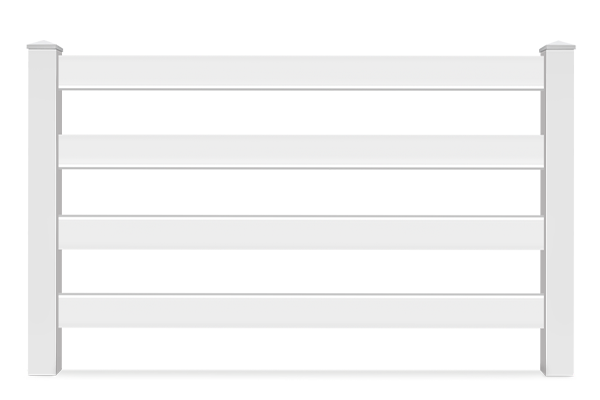 4 rail ranch vinyl fence