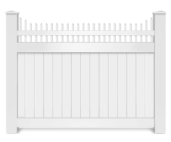 Accent open top vinyl privacy fence