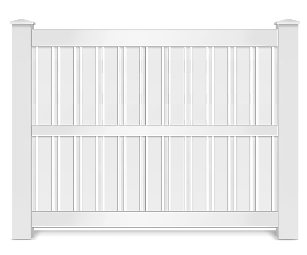 Alternating pickets semi-privacy vinyl fence