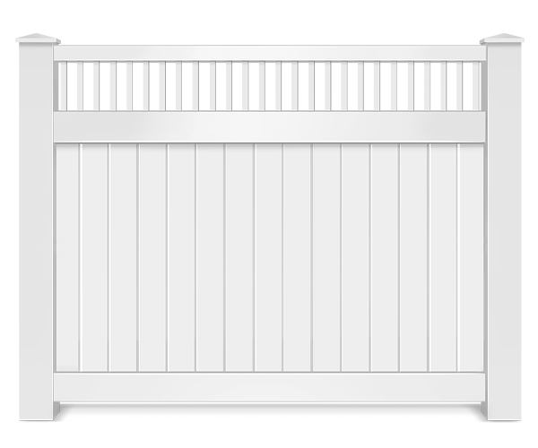 Closed top vinyl privacy picket fence