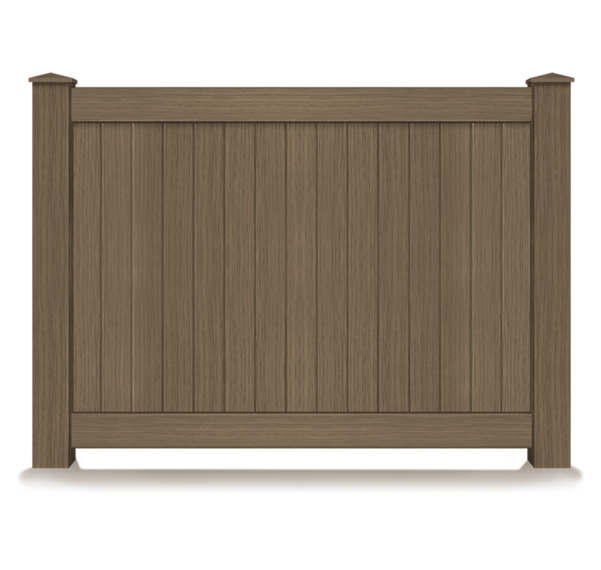 Espresso vinyl fence
