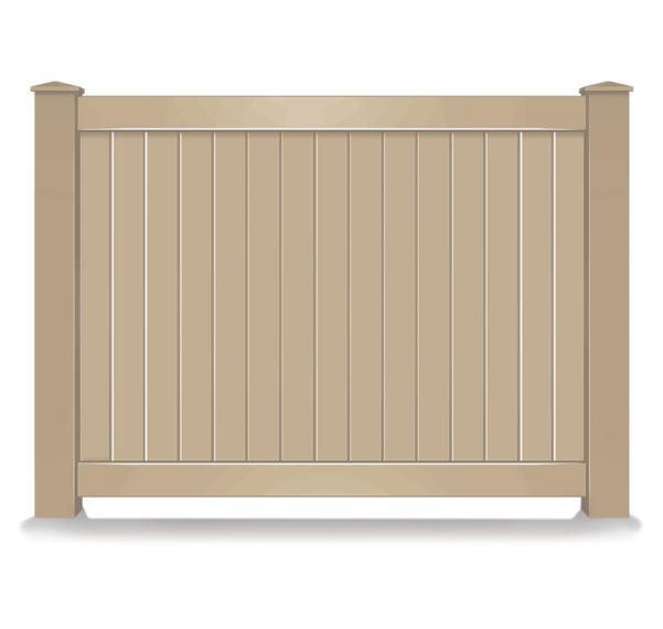 Khaki vinyl fence