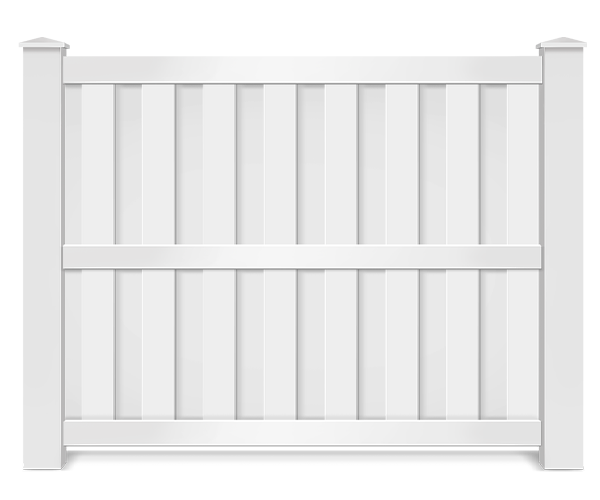 Shadowbox vinyl fence