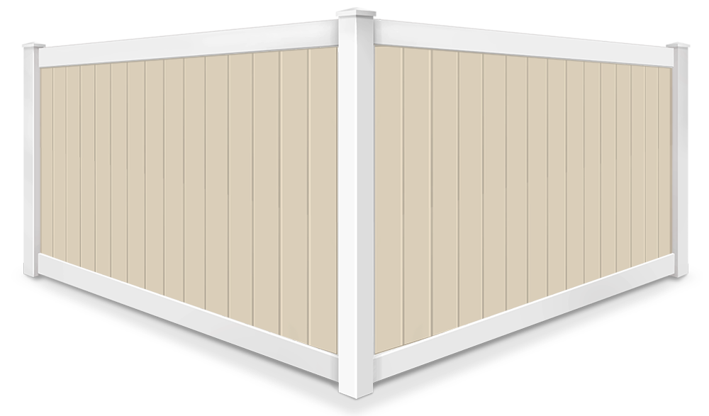 Two tone vinyl fence