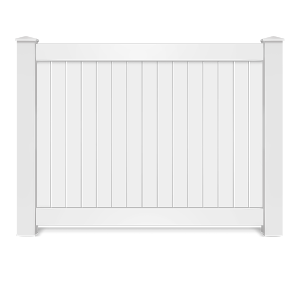White vinyl fence