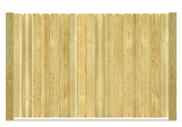 Galveston IN stockade style wood fence